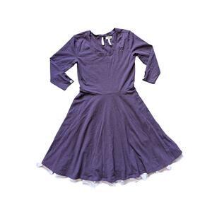 Matilda Jane Queen of Hearts Dress S Purple Ruffle Twee Coquette Feminine